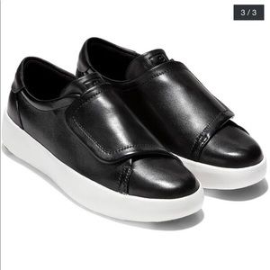 Cole Haan Womens GrandPro Ten Sneakers Leather Flatform - Black Leather Size 7.5